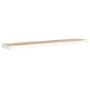 vidaXL 4 db tölgyszínű és fehér MDF lebegő fali polc 120x23,5x3,8 cm