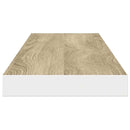 vidaXL 4 db tölgyszínű és fehér MDF lebegő fali polc 120x23,5x3,8 cm