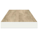 vidaXL 4 db tölgyszínű és fehér MDF lebegő fali polc 120x23,5x3,8 cm