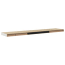 vidaXL 4 db tölgyszínű és fehér MDF lebegő fali polc 120x23,5x3,8 cm