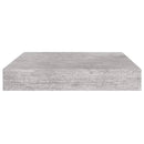 vidaXL betonszürke MDF lebegő fali polc 23 x 23,5 x 3,8 cm