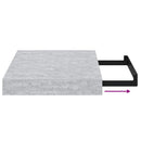 vidaXL betonszürke MDF lebegő fali polc 23 x 23,5 x 3,8 cm
