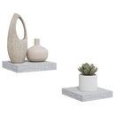 vidaXL 2 db betonszürke MDF lebegő fali polc 23 x 23,5 x 3,8 cm