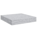 vidaXL 2 db betonszürke MDF lebegő fali polc 23 x 23,5 x 3,8 cm