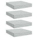 vidaXL 4 db betonszürke MDF lebegő fali polc 23 x 23,5 x 3,8 cm