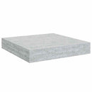 vidaXL 4 db betonszürke MDF lebegő fali polc 23 x 23,5 x 3,8 cm