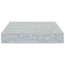 vidaXL 4 db betonszürke MDF lebegő fali polc 23 x 23,5 x 3,8 cm