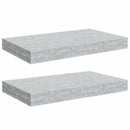 vidaXL 2 db betonszürke MDF lebegő fali polc 40 x 23 x 3,8 cm