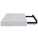vidaXL 2 db betonszürke MDF lebegő fali polc 40 x 23 x 3,8 cm