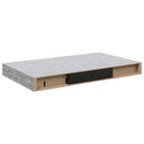 vidaXL 2 db betonszürke MDF lebegő fali polc 40 x 23,5 x 3,8 cm