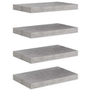 vidaXL 4 db betonszürke MDF lebegő fali polc 40 x 23,5 x 3,8 cm