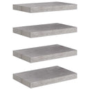 vidaXL 4 db betonszürke MDF lebegő fali polc 40 x 23,5 x 3,8 cm