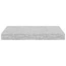 vidaXL 4 db betonszürke MDF lebegő fali polc 40 x 23,5 x 3,8 cm
