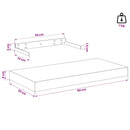 vidaXL betonszürke MDF lebegő fali polc 50 x 23,5 x 3,8 cm