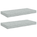 vidaXL 2 db betonszürke MDF lebegő fali polc 50 x 23,5 x 3,8 cm