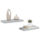 vidaXL 2 db betonszürke MDF lebegő fali polc 50 x 23,5 x 3,8 cm