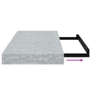 vidaXL 2 db betonszürke MDF lebegő fali polc 50 x 23,5 x 3,8 cm