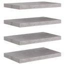 vidaXL 4 db betonszürke MDF lebegő fali polc 50 x 23 x 3,8 cm