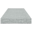vidaXL betonszürke MDF lebegő fali polc 60 x 23,5 x 3,8 cm