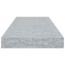 vidaXL betonszürke MDF lebegő fali polc 60 x 23,5 x 3,8 cm