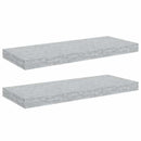 vidaXL 2 db betonszürke MDF lebegő fali polc 60 x 23,5 x 3,8 cm