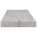 vidaXL 2 db betonszürke MDF lebegő fali polc 60 x 23,5 x 3,8 cm