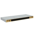 vidaXL 2 db betonszürke MDF lebegő fali polc 60 x 23,5 x 3,8 cm