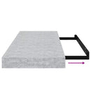 vidaXL 2 db betonszürke MDF lebegő fali polc 60 x 23,5 x 3,8 cm
