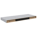 vidaXL 2 db betonszürke MDF lebegő fali polc 60 x 23,5 x 3,8 cm