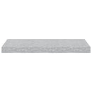 vidaXL 4 db betonszürke MDF lebegő fali polc 60 x 23,5 x 3,8 cm