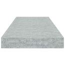 vidaXL 4 db betonszürke MDF lebegő fali polc 60 x 23,5 x 3,8 cm