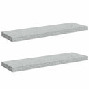 vidaXL 2 db betonszürke MDF lebegő fali polc 80 x 23,5 x 3,8 cm