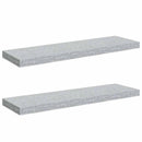 vidaXL 2 db betonszürke MDF lebegő fali polc 80 x 23,5 x 3,8 cm