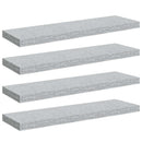 vidaXL 4 db betonszürke MDF lebegő fali polc 80 x 23,5 x 3,8 cm