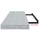 vidaXL 4 db betonszürke MDF lebegő fali polc 80 x 23,5 x 3,8 cm