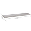 vidaXL betonszürke MDF lebegő fali polc 90 x 23,5 x 3,8 cm
