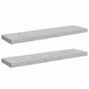 vidaXL 2 db betonszürke MDF lebegő fali polc 90 x 23,5 x 3,8 cm