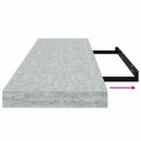 vidaXL 2 db betonszürke MDF lebegő fali polc 90 x 23,5 x 3,8 cm