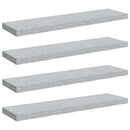 vidaXL 4 db betonszürke MDF lebegő fali polc 90 x 23,5 x 3,8 cm