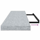 vidaXL 4 db betonszürke MDF lebegő fali polc 90 x 23,5 x 3,8 cm