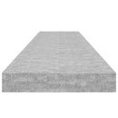 vidaXL betonszürke MDF lebegő fali polc 120 x 23,5 x 3,8 cm