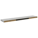 vidaXL betonszürke MDF lebegő fali polc 120 x 23,5 x 3,8 cm