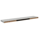 vidaXL betonszürke MDF lebegő fali polc 120 x 23,5 x 3,8 cm