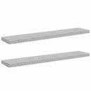 vidaXL 2 db betonszürke MDF lebegő fali polc 120 x 23,5 x 3,8 cm