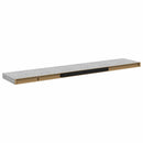 vidaXL 2 db betonszürke MDF lebegő fali polc 120 x 23,5 x 3,8 cm