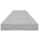 vidaXL 4 db betonszürke MDF lebegő fali polc 120 x 23,5 x 3,8 cm