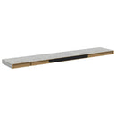 vidaXL 4 db betonszürke MDF lebegő fali polc 120 x 23,5 x 3,8 cm