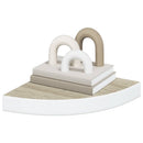 vidaXL tölgyszínű és fehér MDF fali sarokpolc 25 x 25 x 3,8 cm