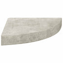 vidaXL 2 db betonszürke MDF fali sarokpolc 25 x 25 x 3,8 cm