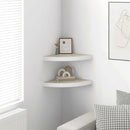 vidaXL 2 db tölgyszínű és fehér MDF fali sarokpolc 35 x 35 x 3,8 cm